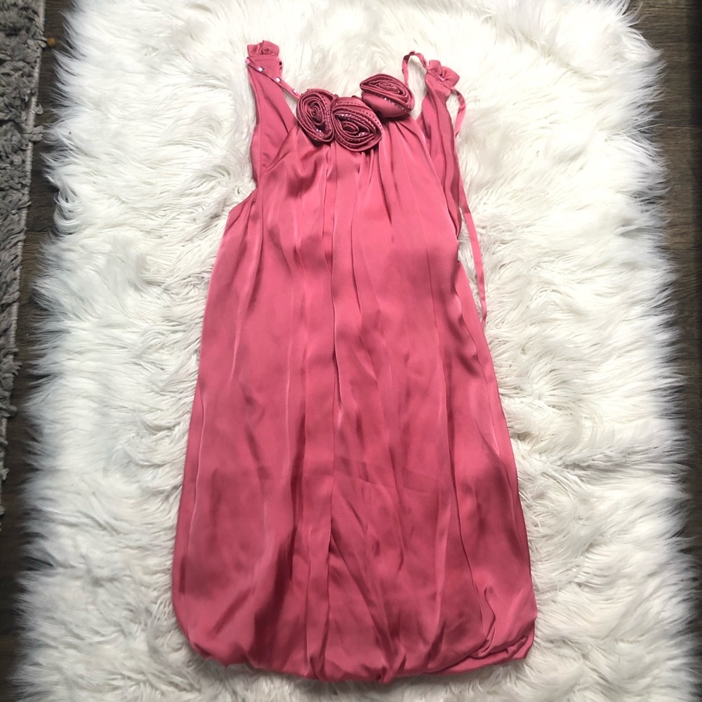 Pink Dress Rhinestone Rose Embellishments small - Picture 1 of 5